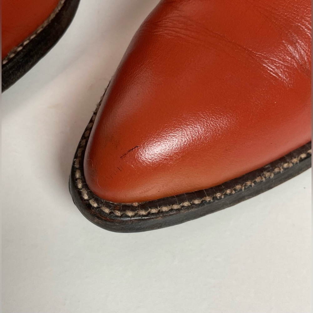 Vintage Tony Lama Cowboy Boots | Gold Label | Tooled Inlay | 6.5 C | Women’s 7.5 - Picture 9 of 16